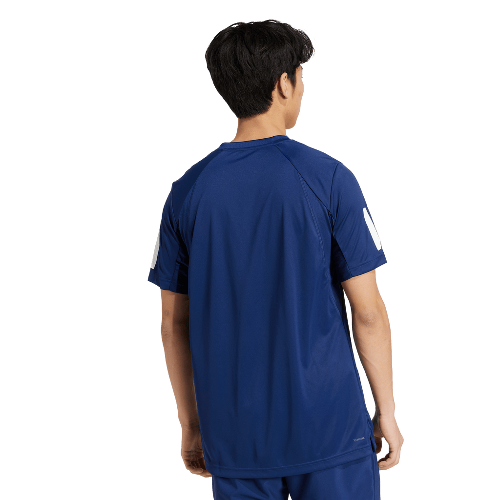 Adidas Men's Club 3 Stripe Tee -  Dark Blue