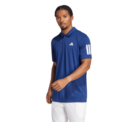 Adidas Men's Club 3 Stripe Polo - Dark Blue