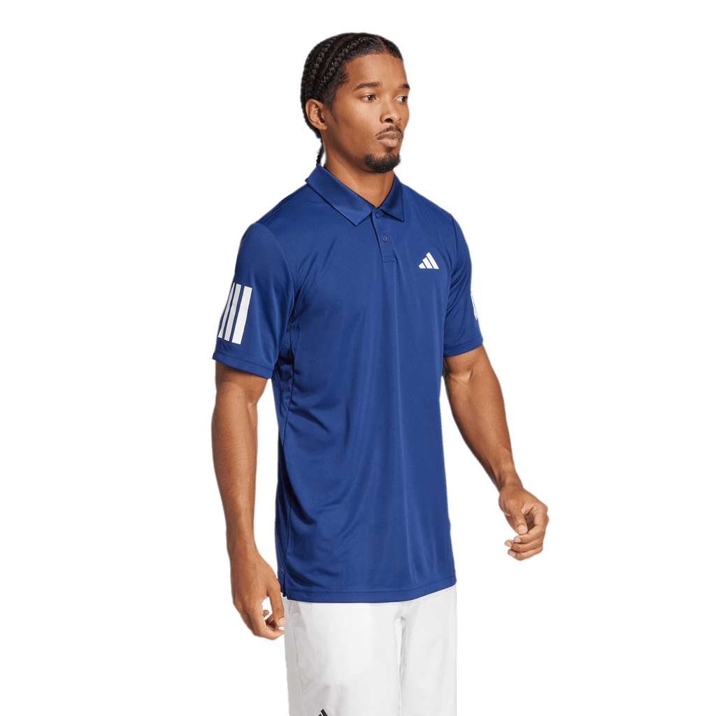 Adidas Men's Club 3 Stripe Polo - Dark Blue