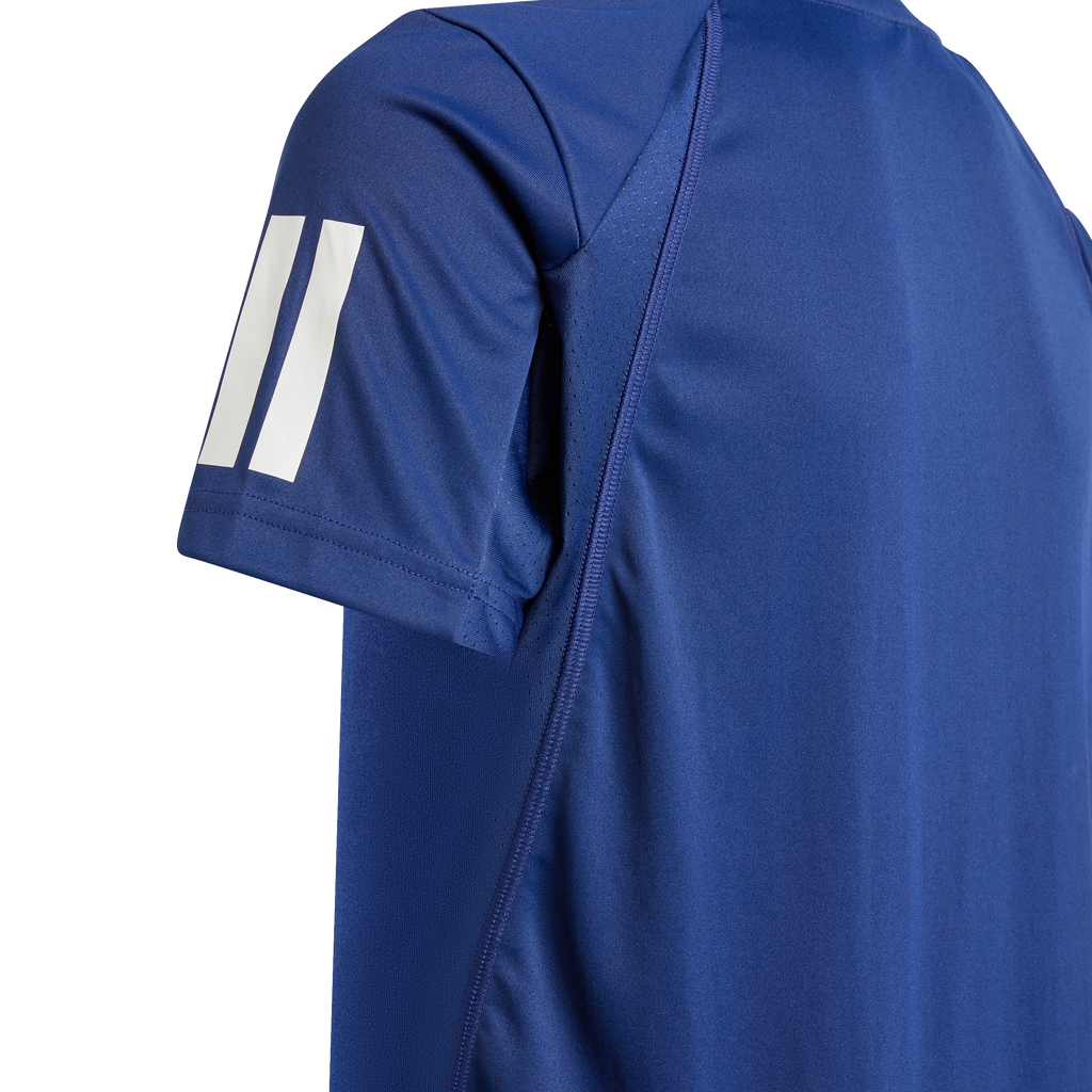 Adidas Boys' Club 3-Stripe Tee Navy