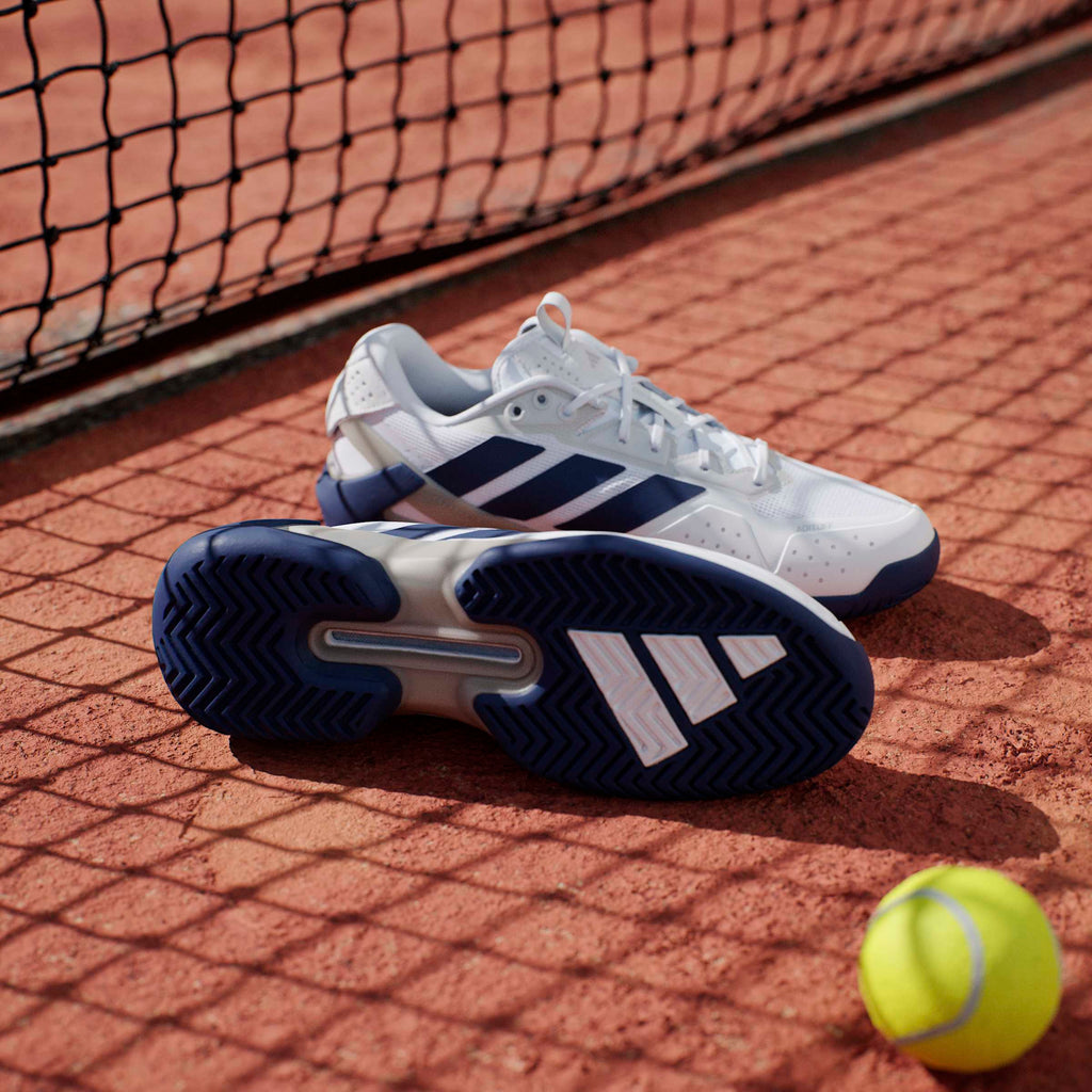 Adidas Men's Adizero Ubersonic 5 Tennis Shoes White/Navy
