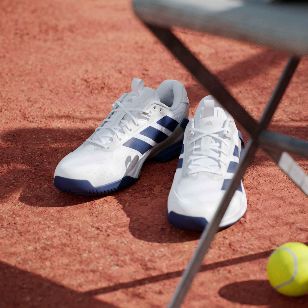 Adidas Men's Adizero Ubersonic 5 Tennis Shoes White/Navy