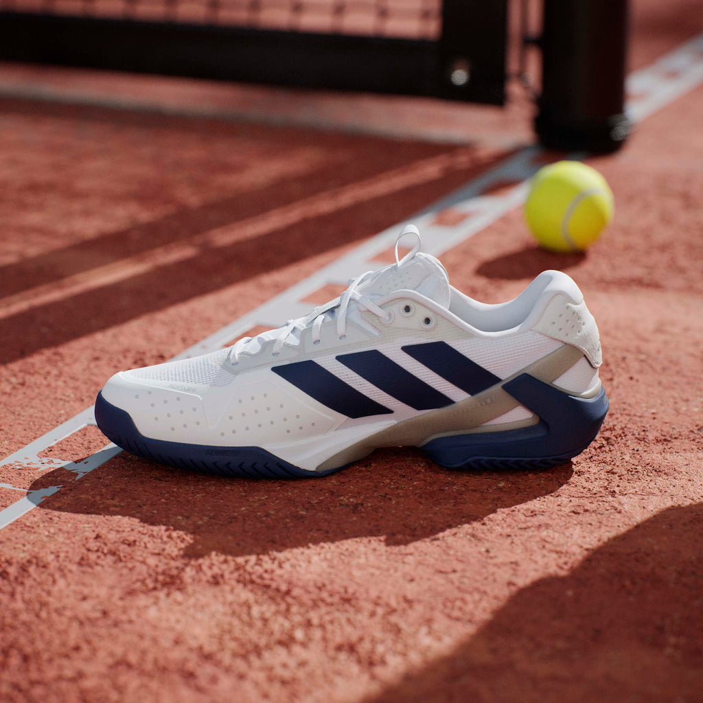 Adidas Men's Adizero Ubersonic 5 Tennis Shoes White/Navy