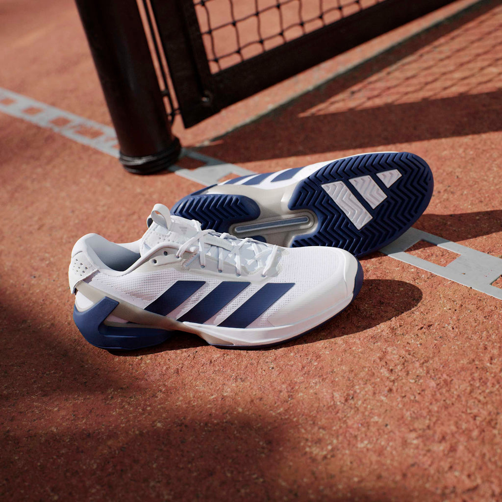 Adidas Men's Adizero Ubersonic 5 Tennis Shoes White/Navy