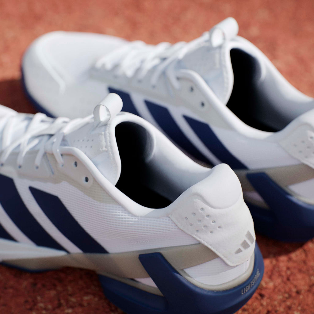 Adidas Men's Adizero Ubersonic 5 Tennis Shoes White/Navy