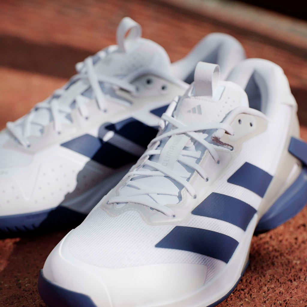 Adidas Men's Adizero Ubersonic 5 Tennis Shoes White/Navy