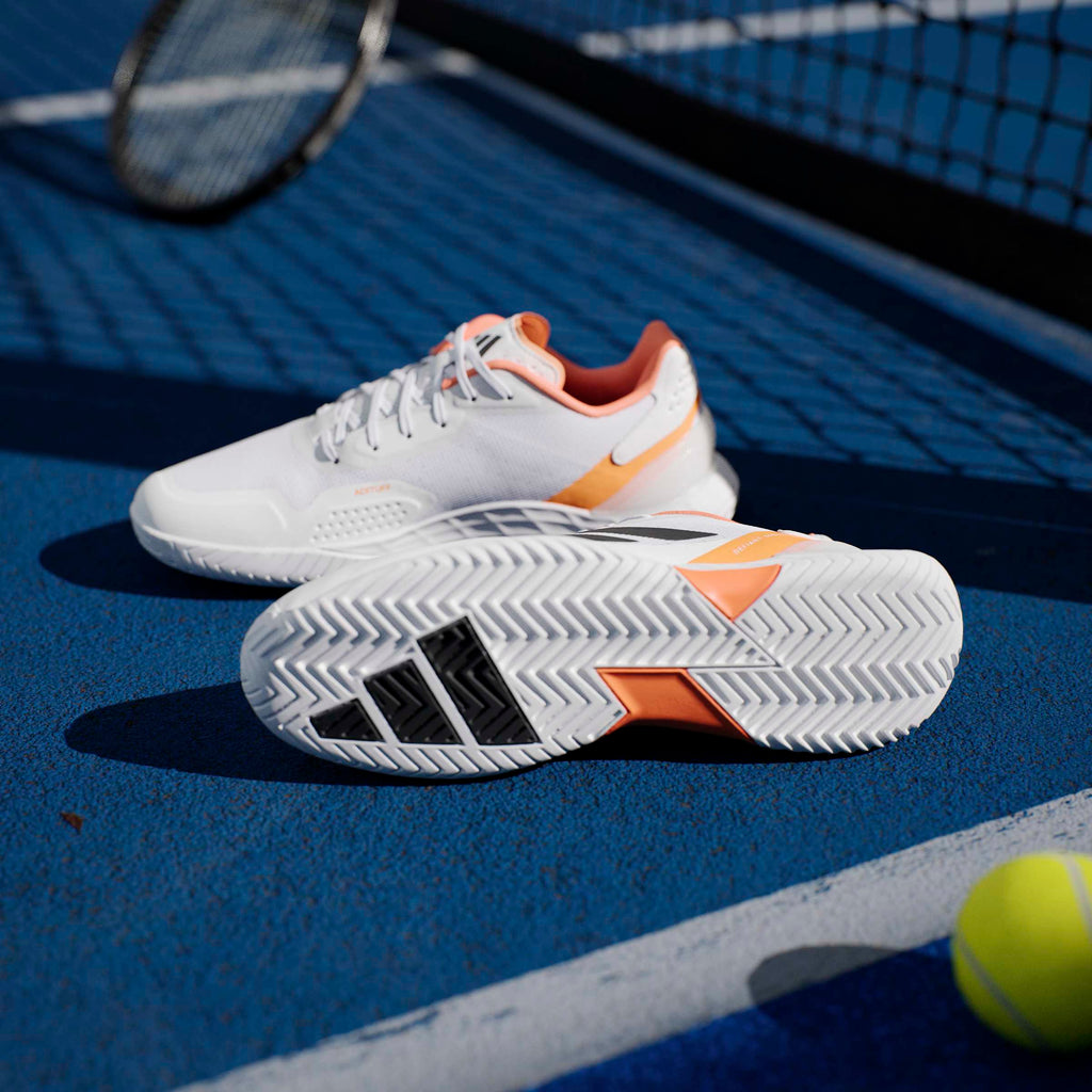 Adidas Men's Defiant Speed 2 Tennis Shoes White/Orange