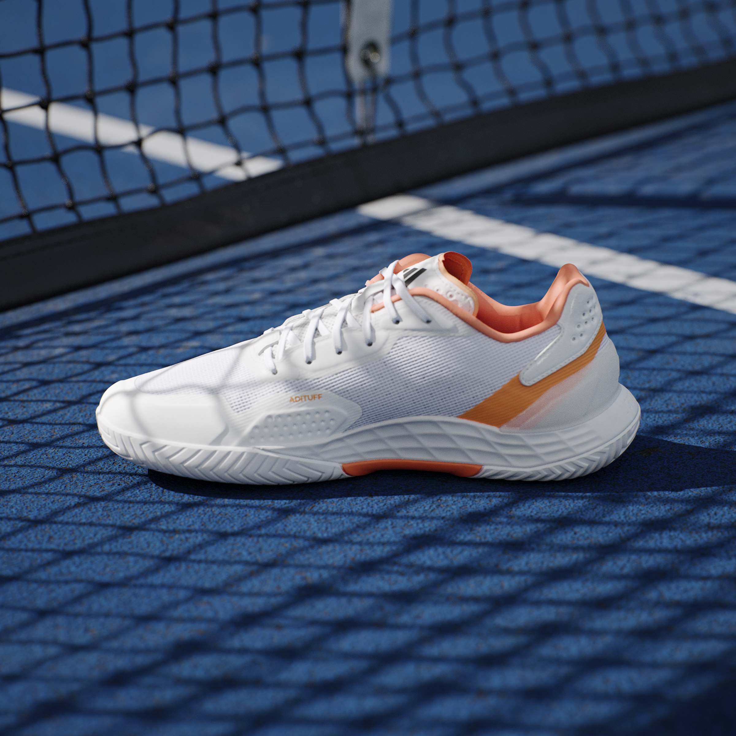 Adidas Men's Defiant Speed 2 Tennis Shoes White/Orange – PDHSports
