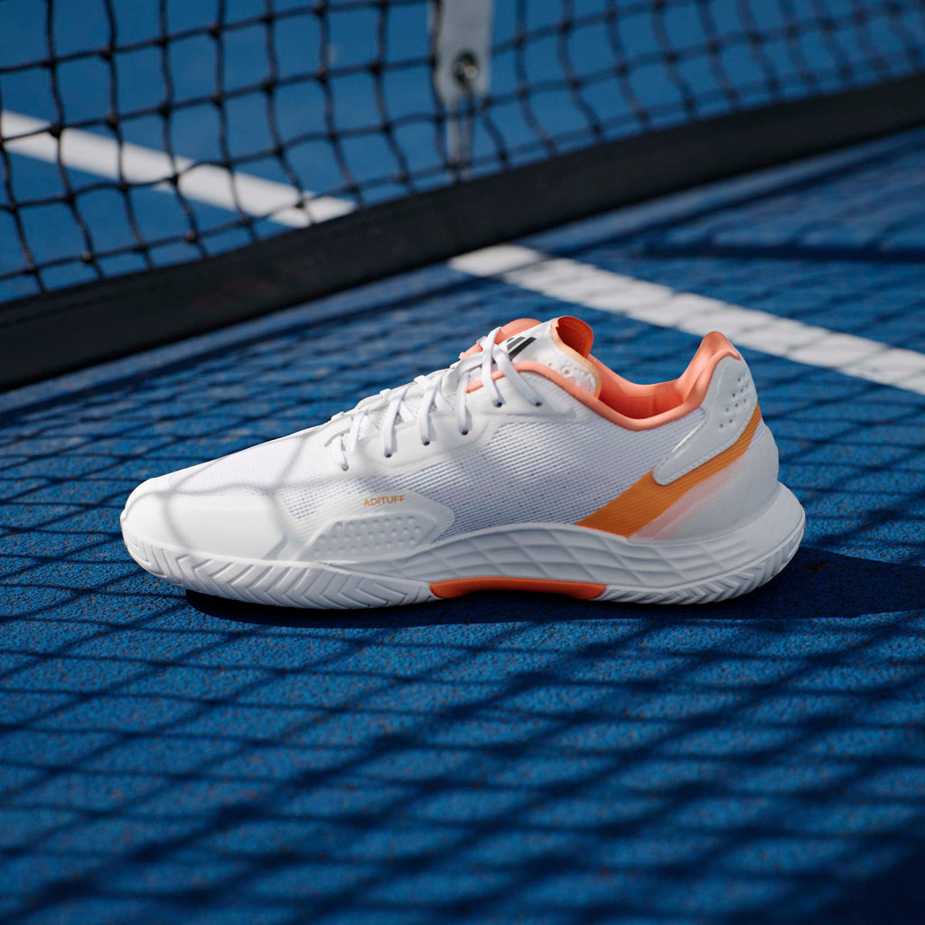 Adidas Men's Defiant Speed 2 Tennis Shoes White/Orange