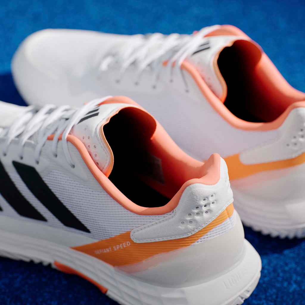 Adidas Men's Defiant Speed 2 Tennis Shoes White/Orange