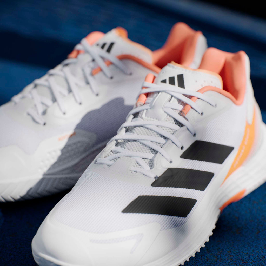 Adidas Men's Defiant Speed 2 Tennis Shoes White/Orange