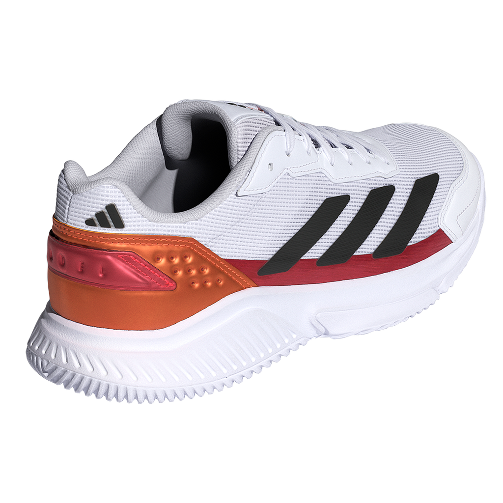 Adidas Men's Courtquick Padel Shoes White Lucid Orange