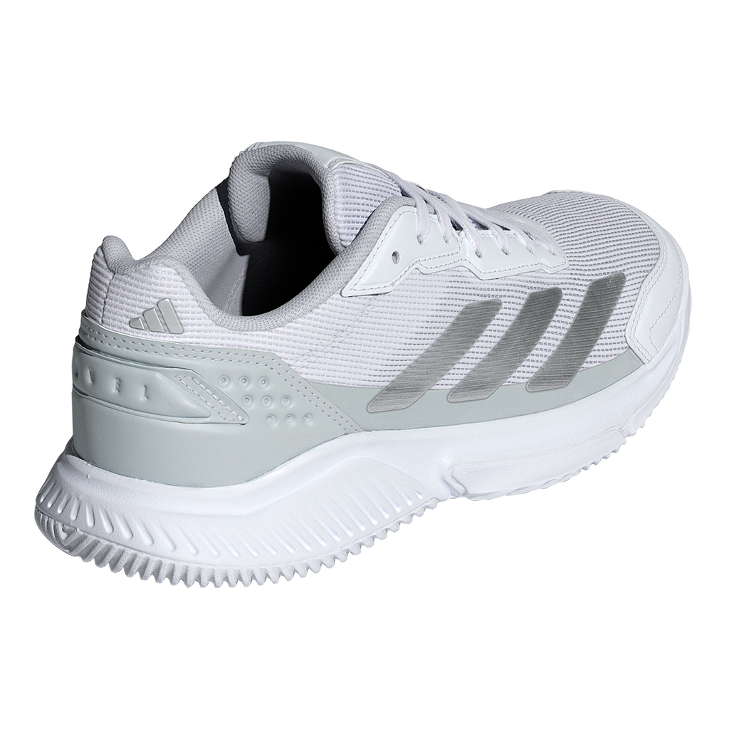 Adidas Women's Courtquick Padel Shoes White Metallic Silver