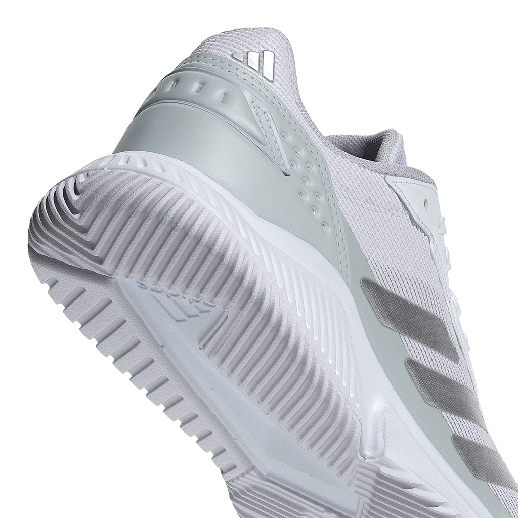 Adidas Women's Courtquick Padel Shoes White Metallic Silver