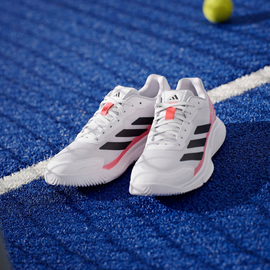 Adidas Men's Courtquick Padel Shoes White Solar Turbo