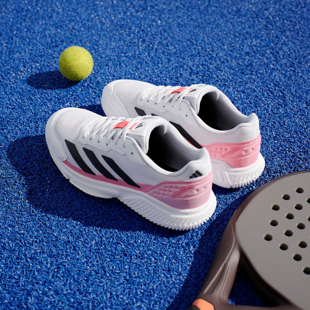 Adidas Men's Courtquick Padel Shoes White Solar Turbo