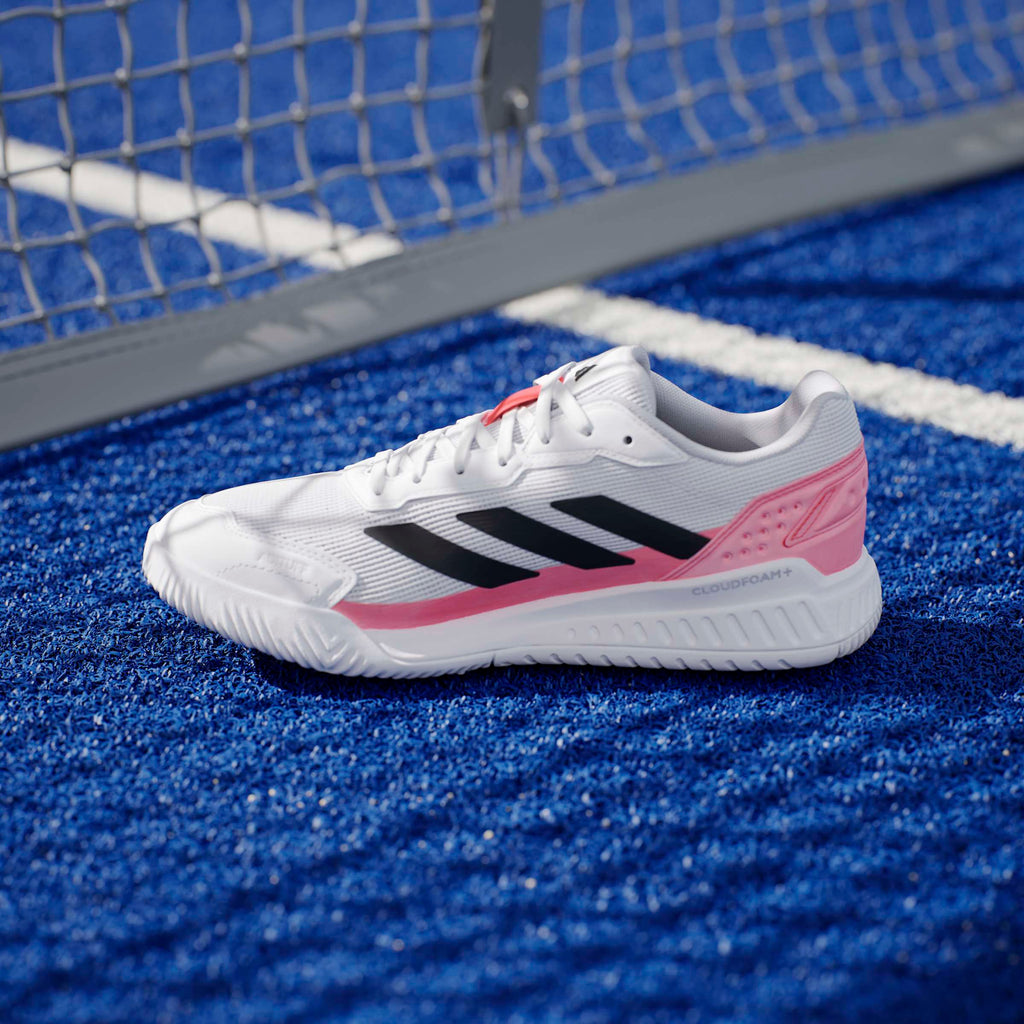 Adidas Men's Courtquick Padel Shoes White Solar Turbo