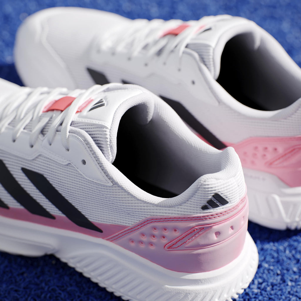 Adidas Men's Courtquick Padel Shoes White Solar Turbo