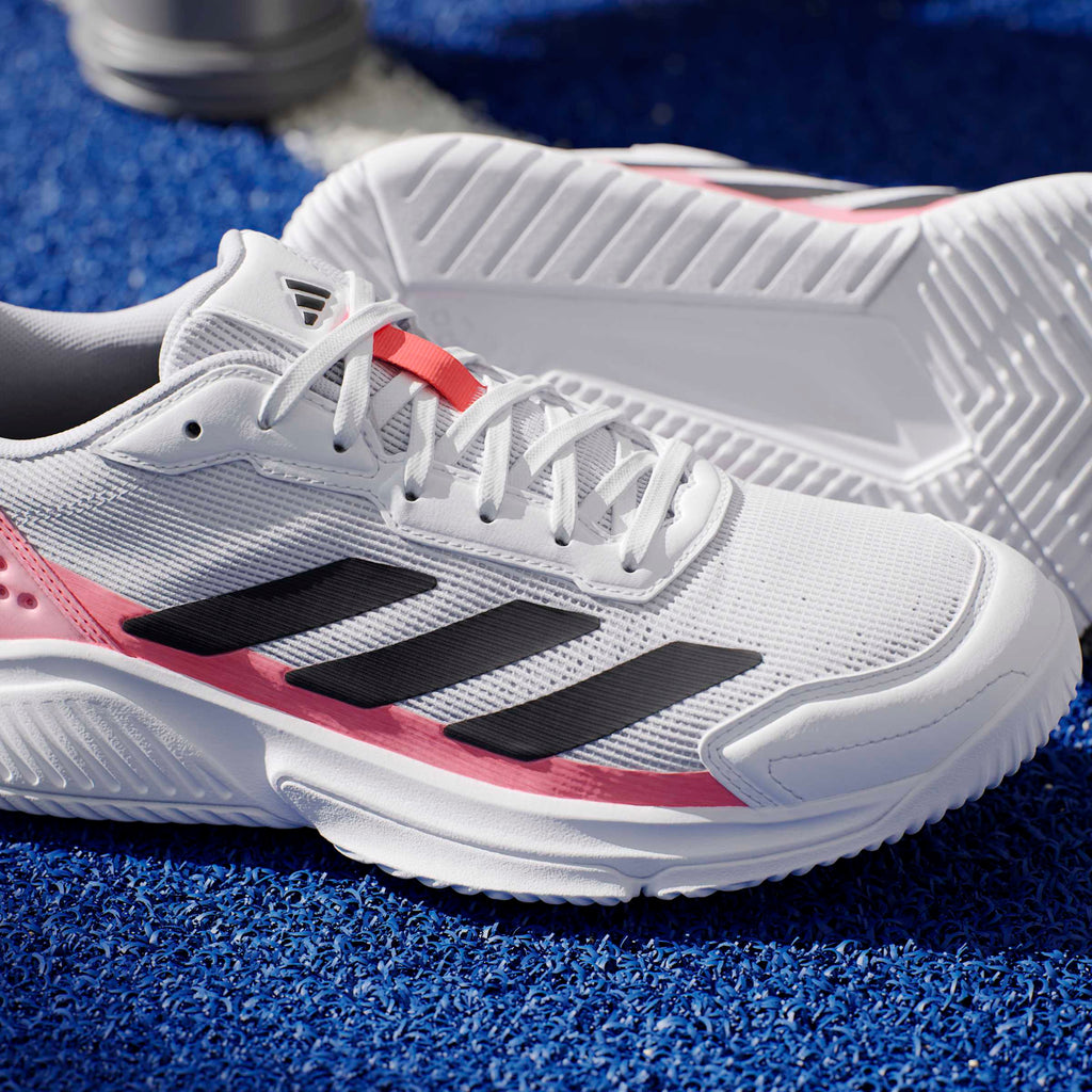 Adidas Men's Courtquick Padel Shoes White Solar Turbo
