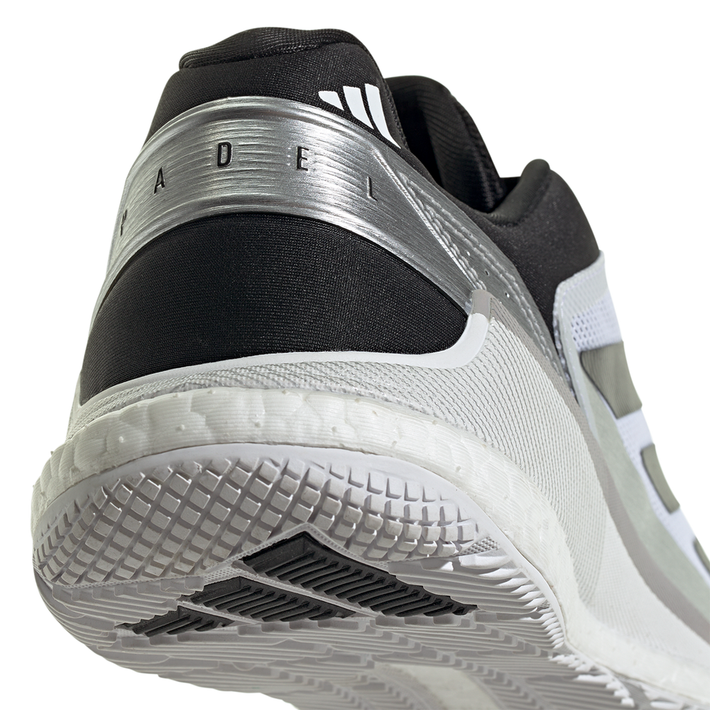 Adidas Men's Crazyquick Boost Padel Shoes White Light Grey