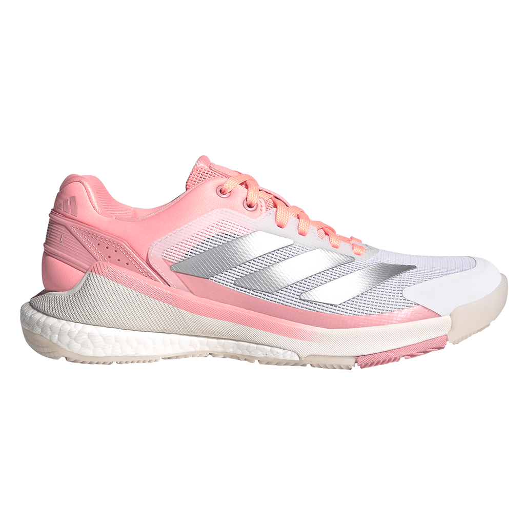 Adidas Women's Crazyquick Boost Padel Shoes White Light Pink