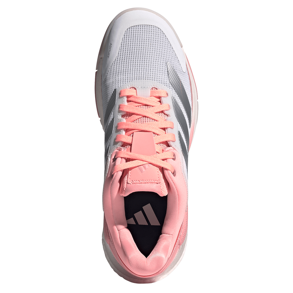 Adidas Women's Crazyquick Boost Padel Shoes White Light Pink