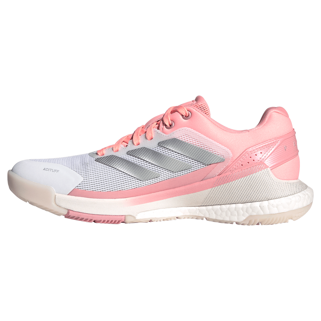 Adidas Women's Crazyquick Boost Padel Shoes White Light Pink