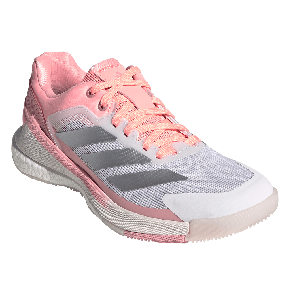Adidas Women's Crazyquick Boost Padel Shoes White Light Pink