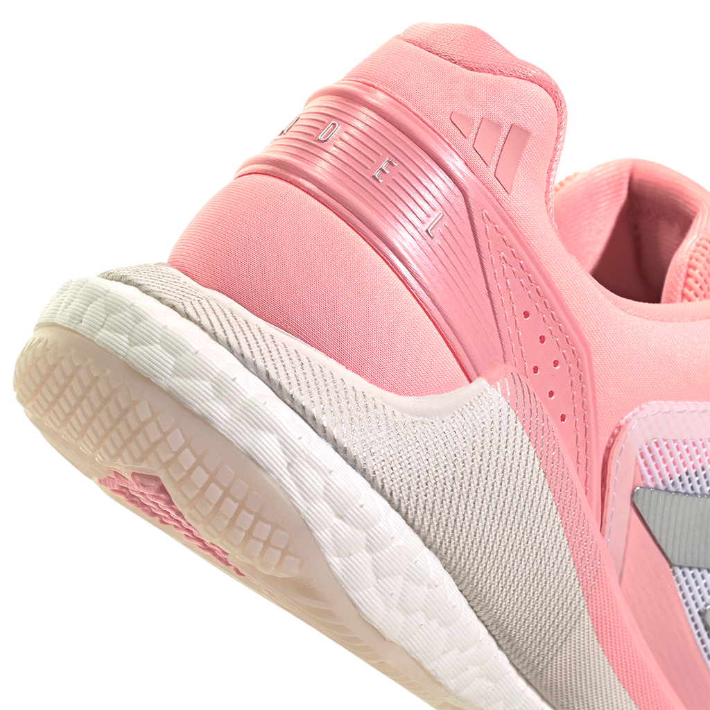 Adidas Women's Crazyquick Boost Padel Shoes White Light Pink