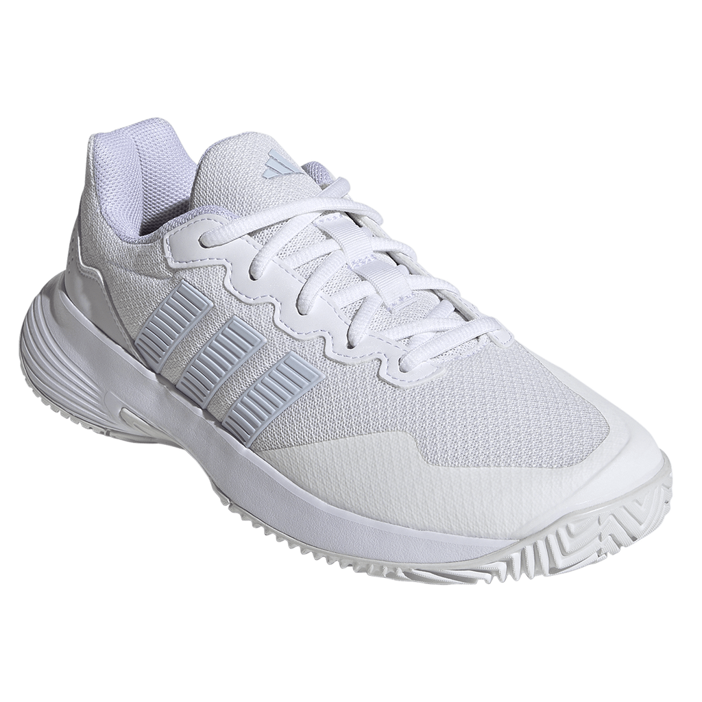 Adidas Women's GameCourt 2.0 Tennis Shoes White/Blue