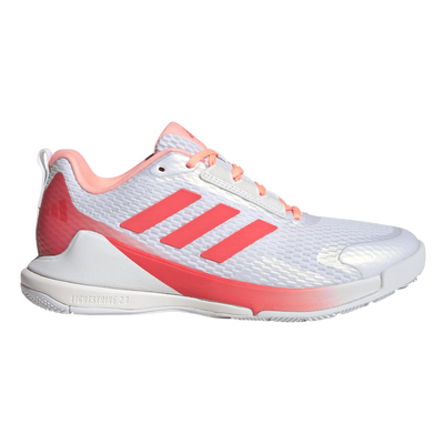 Adidas Women's Novaflight 2 Indoor Court Shoes White Pink