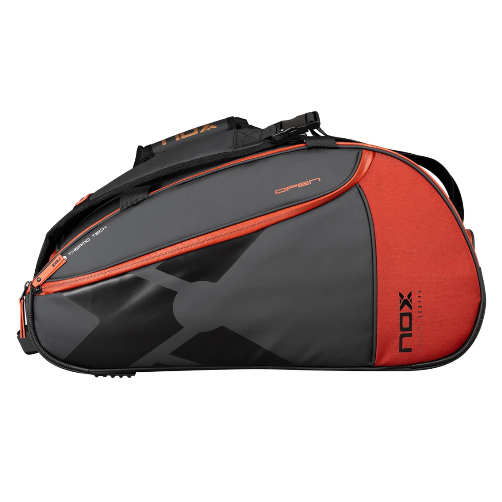 Nox Luxury Open Series Padel Bag Black Red