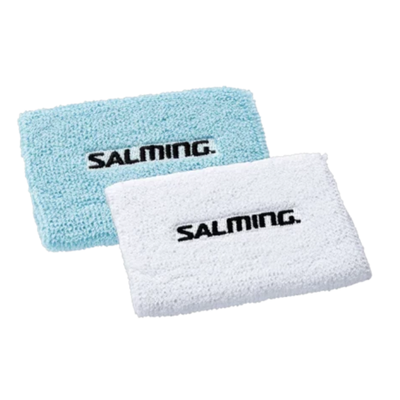 Salming Mid 2.0 Wristband 2 Pack Turquoise White