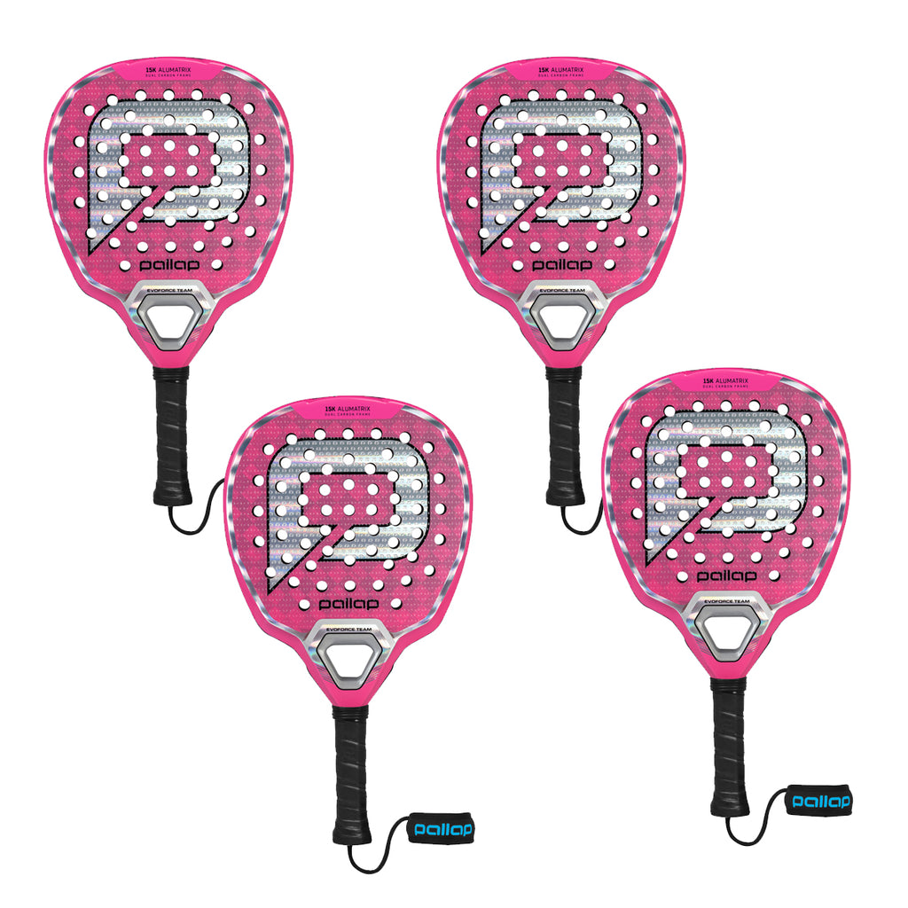 Pallap Evoforce Team Pink Padel Racket - Family Pack
