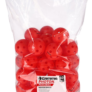 Gamma Photon Pickleball Indoor Ball - 60 Pack Red