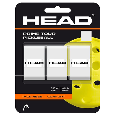 Head Prime Tour Pickleball Overgrips - 3 Pack White