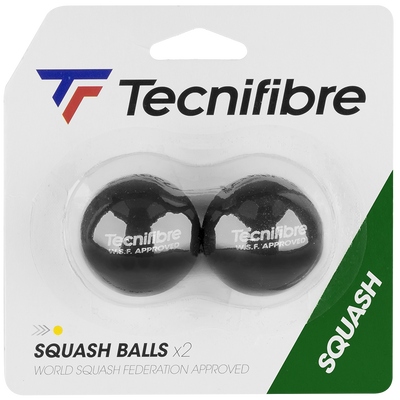 Tecnifibre Squash Balls Single Yellow Dot Pack Of Two