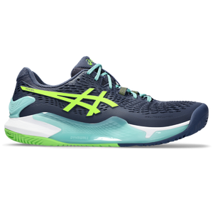 Asics Men's Gel Resolution 9 Padel Shoes Thunder Blue Electric Lime