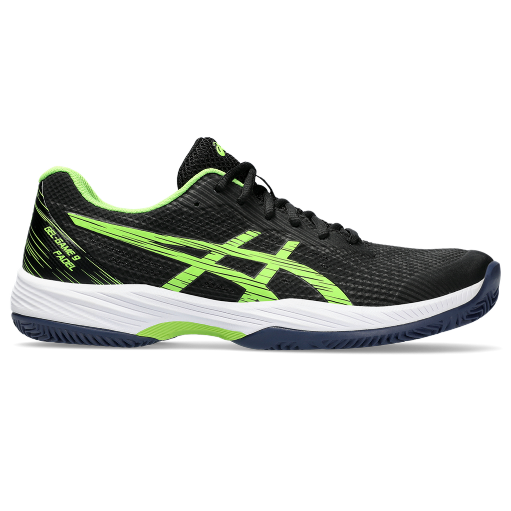 Asics Men's Gel Game 9 Padel Shoes Black Electric Lime