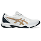 Asics Men's Gel Rocket 11 Indoor Court Shoes White Pure Gold