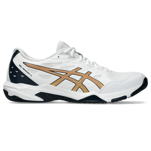 Asics Men's Gel Rocket 11 Indoor Court Shoes White Pure Gold