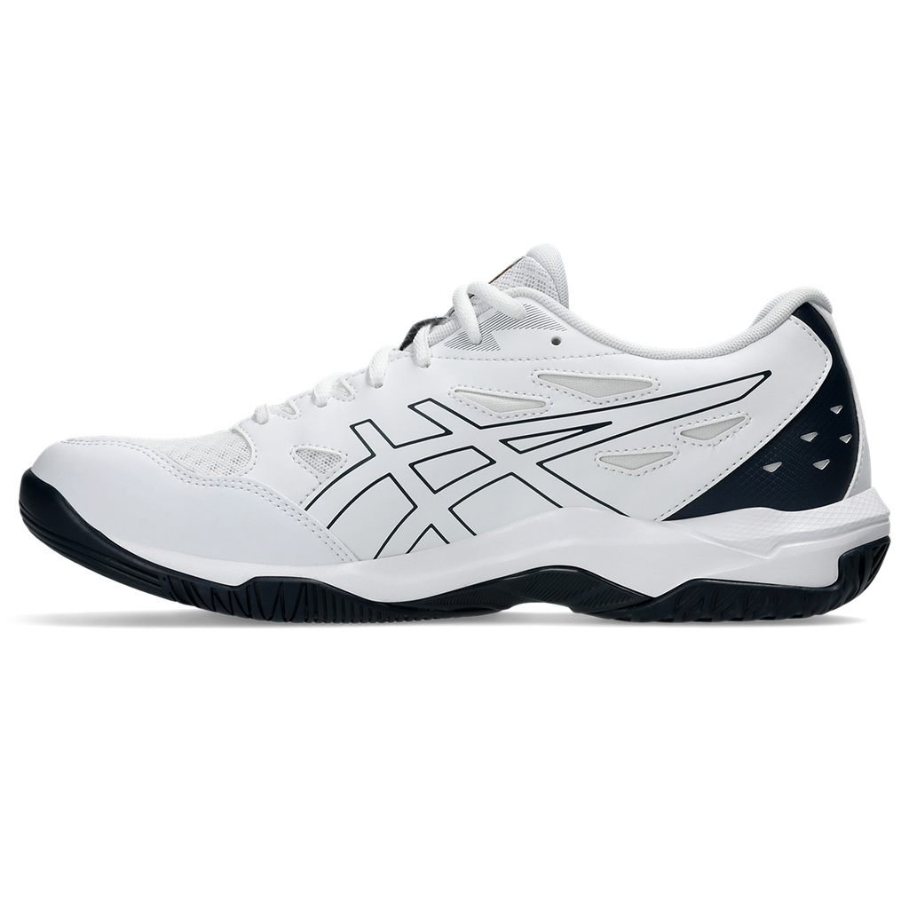 Asics Men's Gel Rocket 11 Indoor Court Shoes White Pure Gold