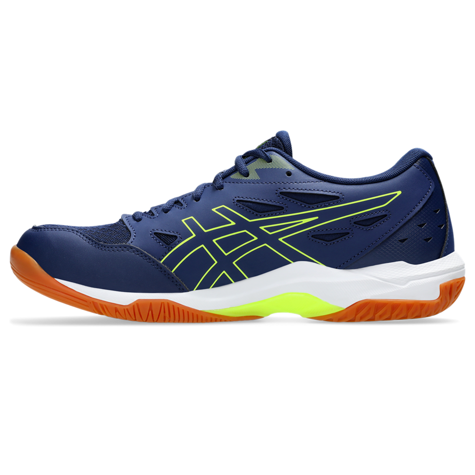 Asics Men's Gel Rocket 11 Indoor Court Shoes Blue Expanse Safety Yellow