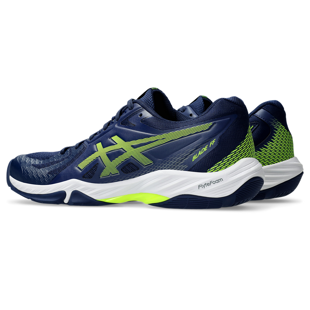 Asics Men's Blade FF Indoor Court Shoes Blue Expanse Safety Yellow