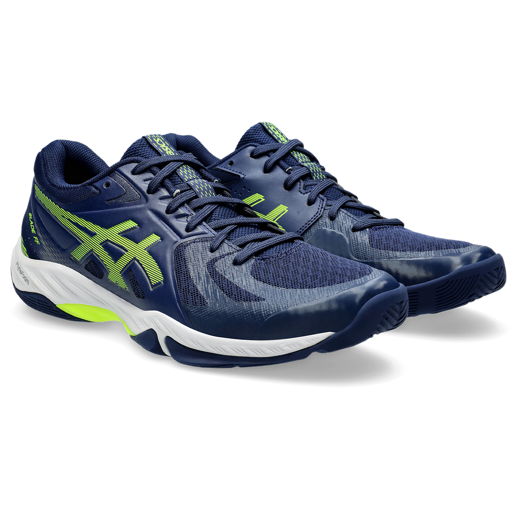 Asics Men's Blade FF Indoor Court Shoes Blue Expanse Safety Yellow