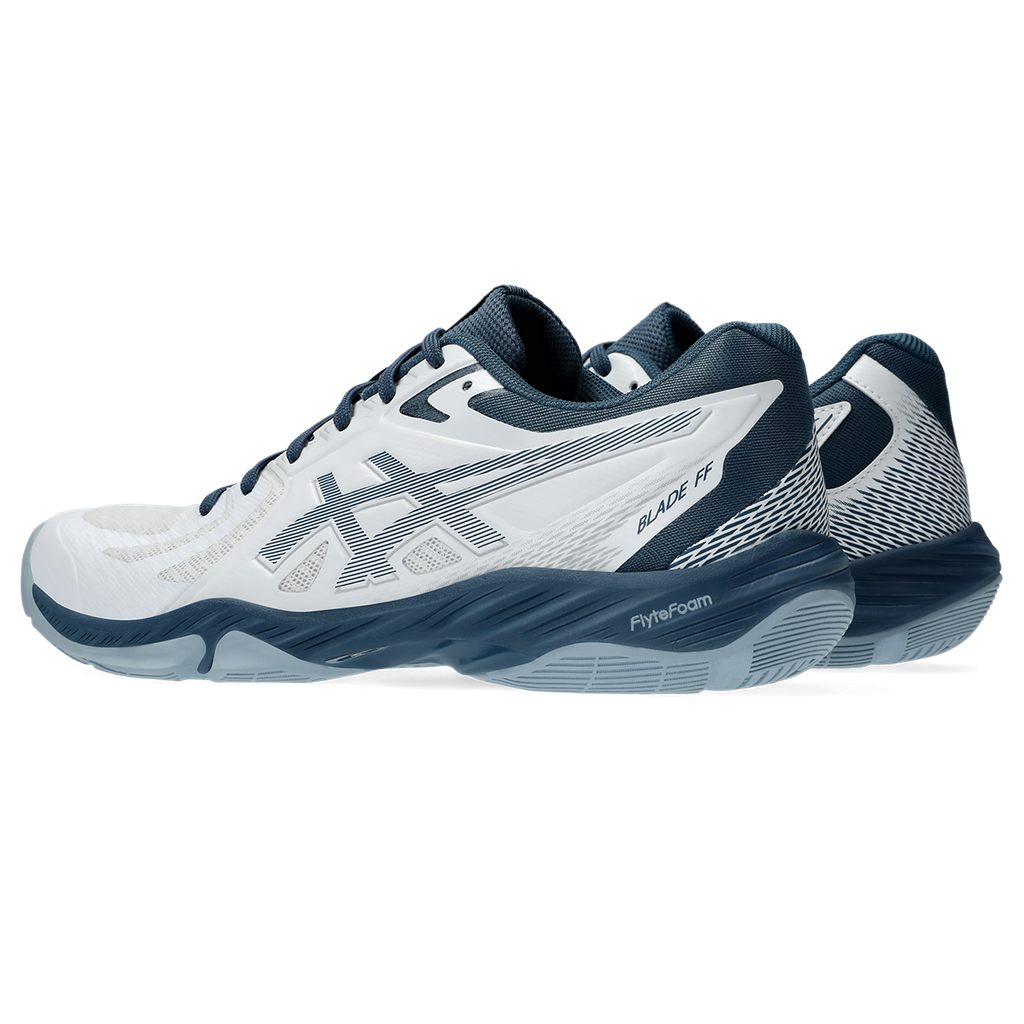 Asics Men's Blade FF Indoor Court Shoes White Vintage Indigo