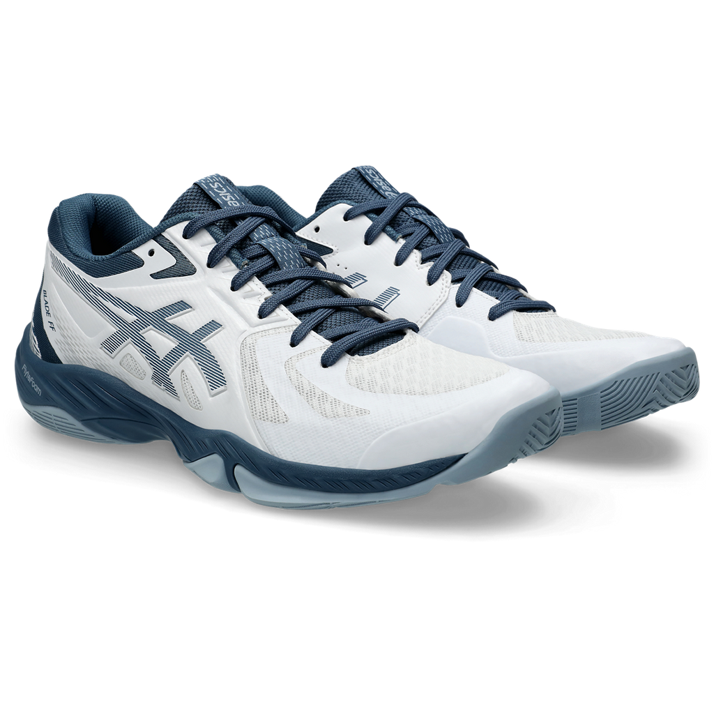 Asics Men's Blade FF Indoor Court Shoes White Vintage Indigo