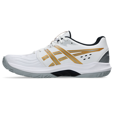 Asics Men's Powerbreak FF Indoor Court Shoes White Rich Gold