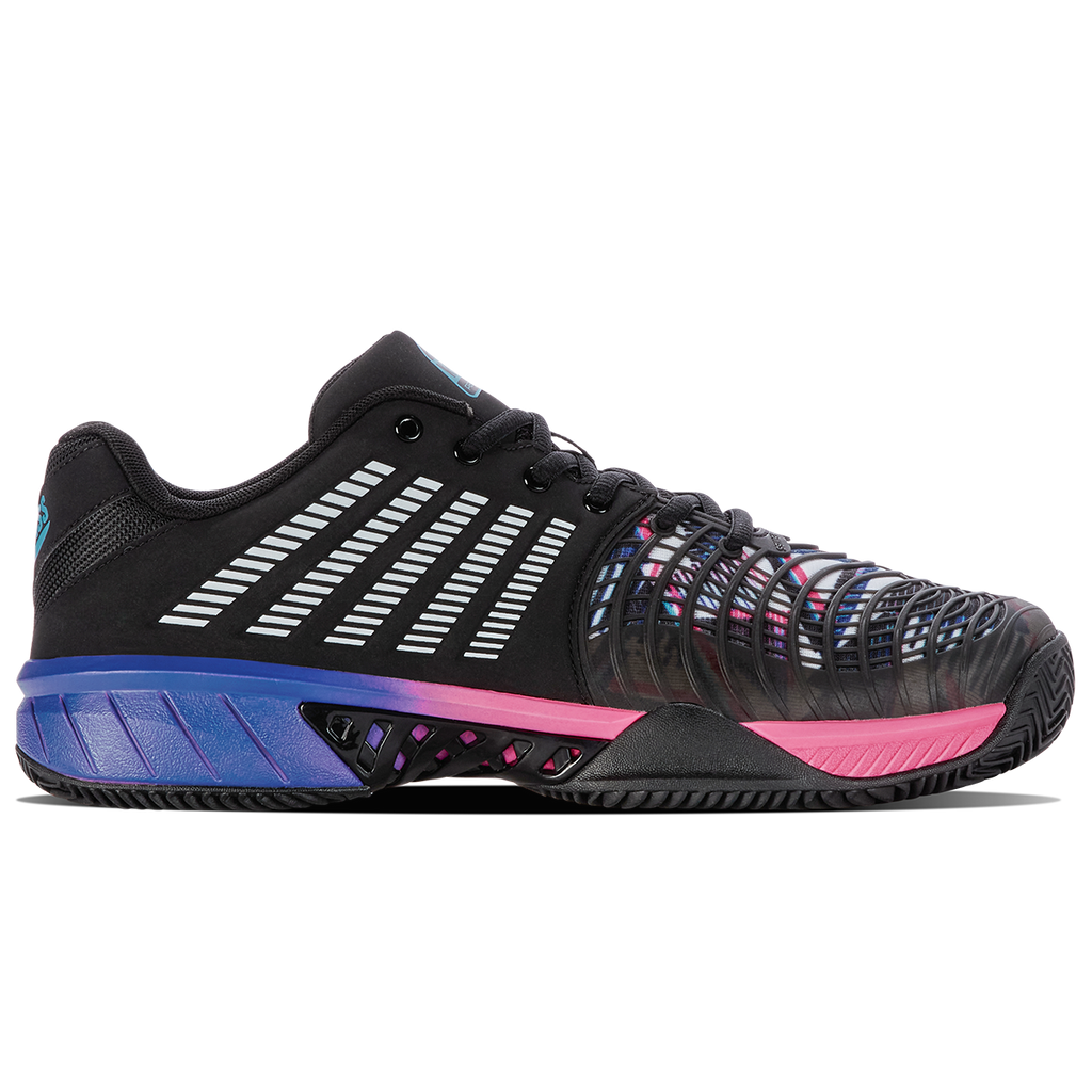 K-Swiss Men's Express Light 3 HB Padel Shoes Black Blue Neon Pink