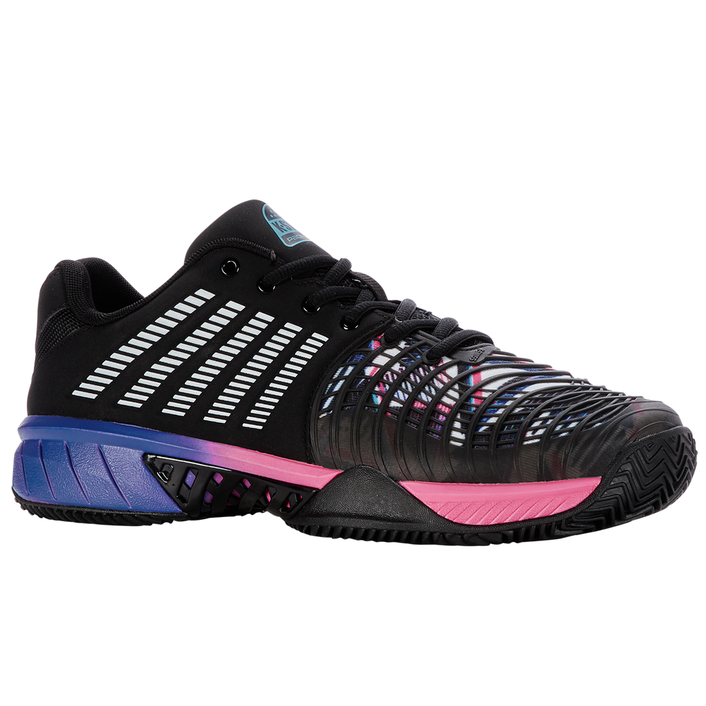 K-Swiss Men's Express Light 3 HB Padel Shoes Black Blue Neon Pink